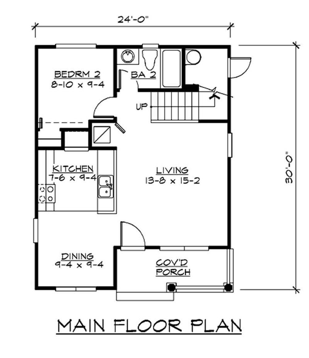 Floor Plan First Story of Coastal Plan #115-1392